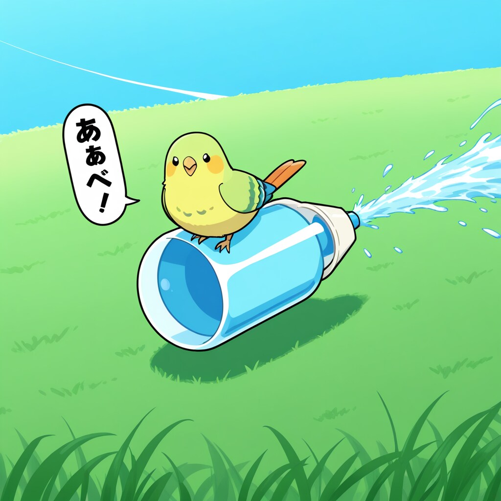 ペットボトルロケット喋るインコ