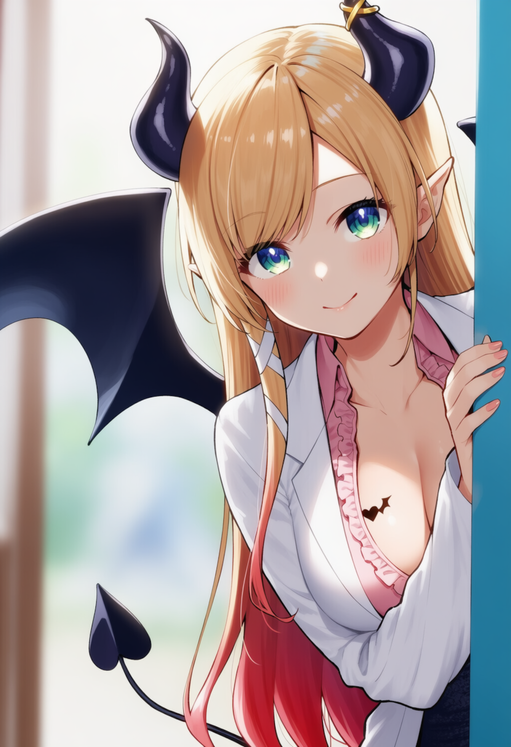 ちょこ先生が物陰からジッと見つめているだけ