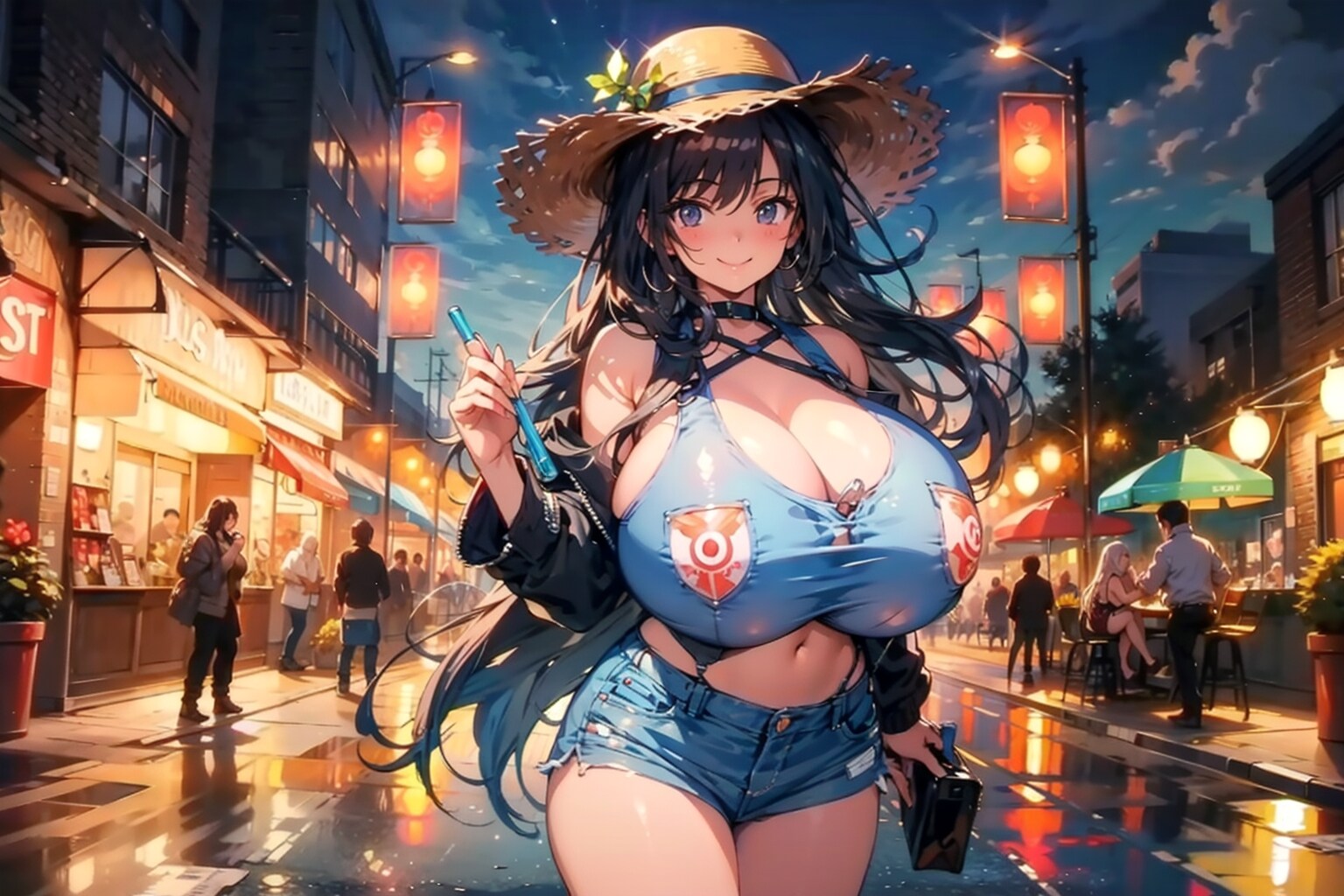 都市の中の美女