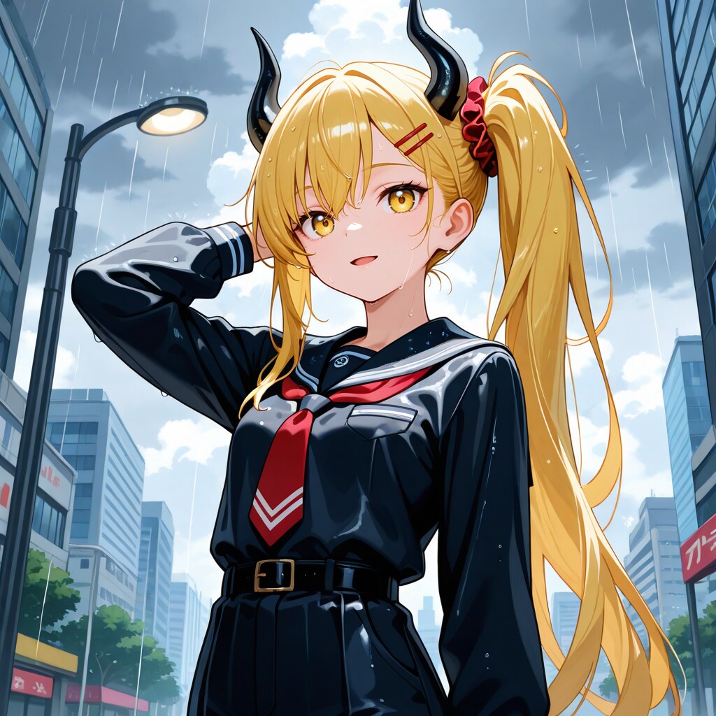 雨と女鬼高生さん