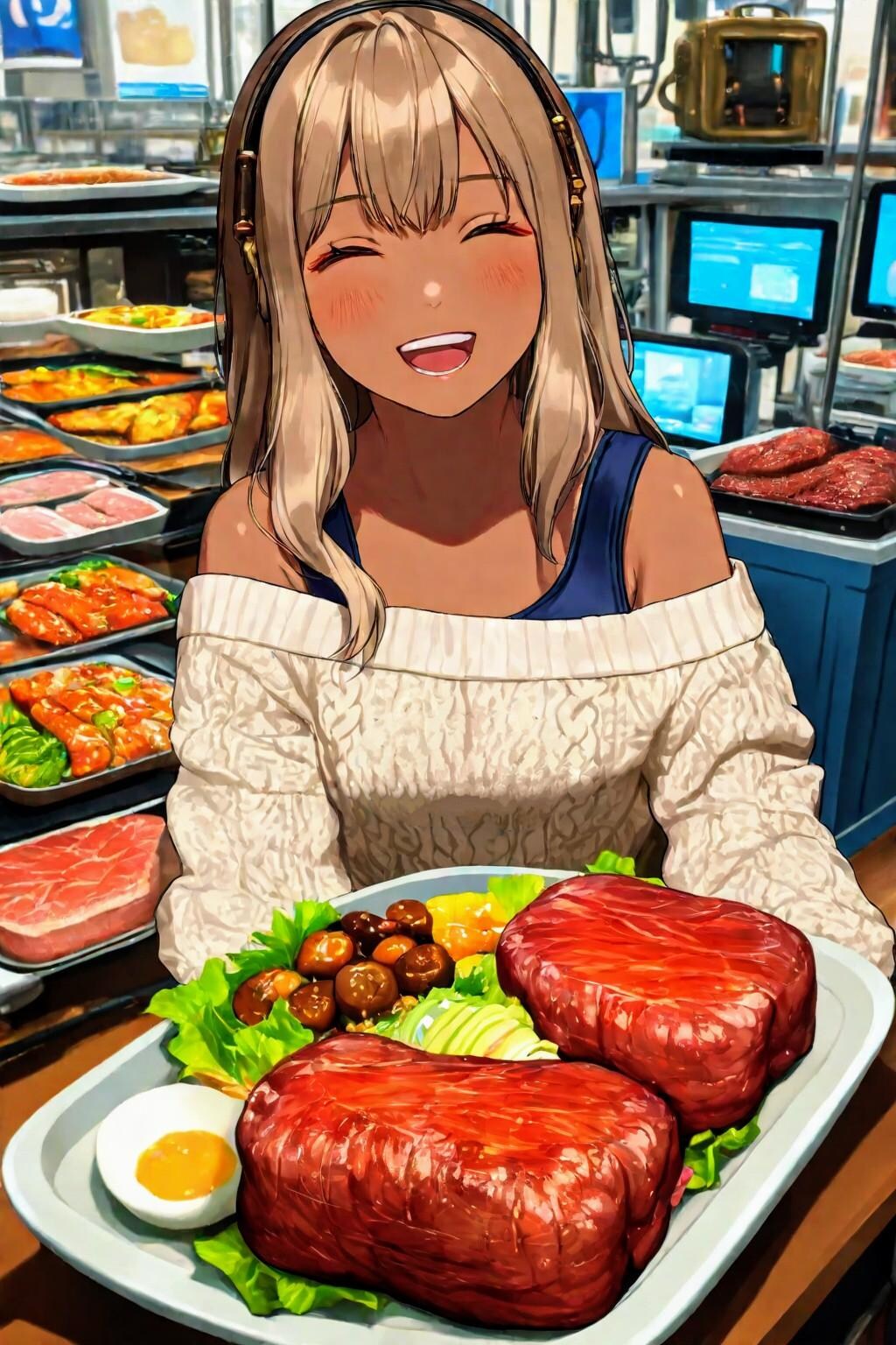 ハッピースマイルな、おにくちゃん🍖