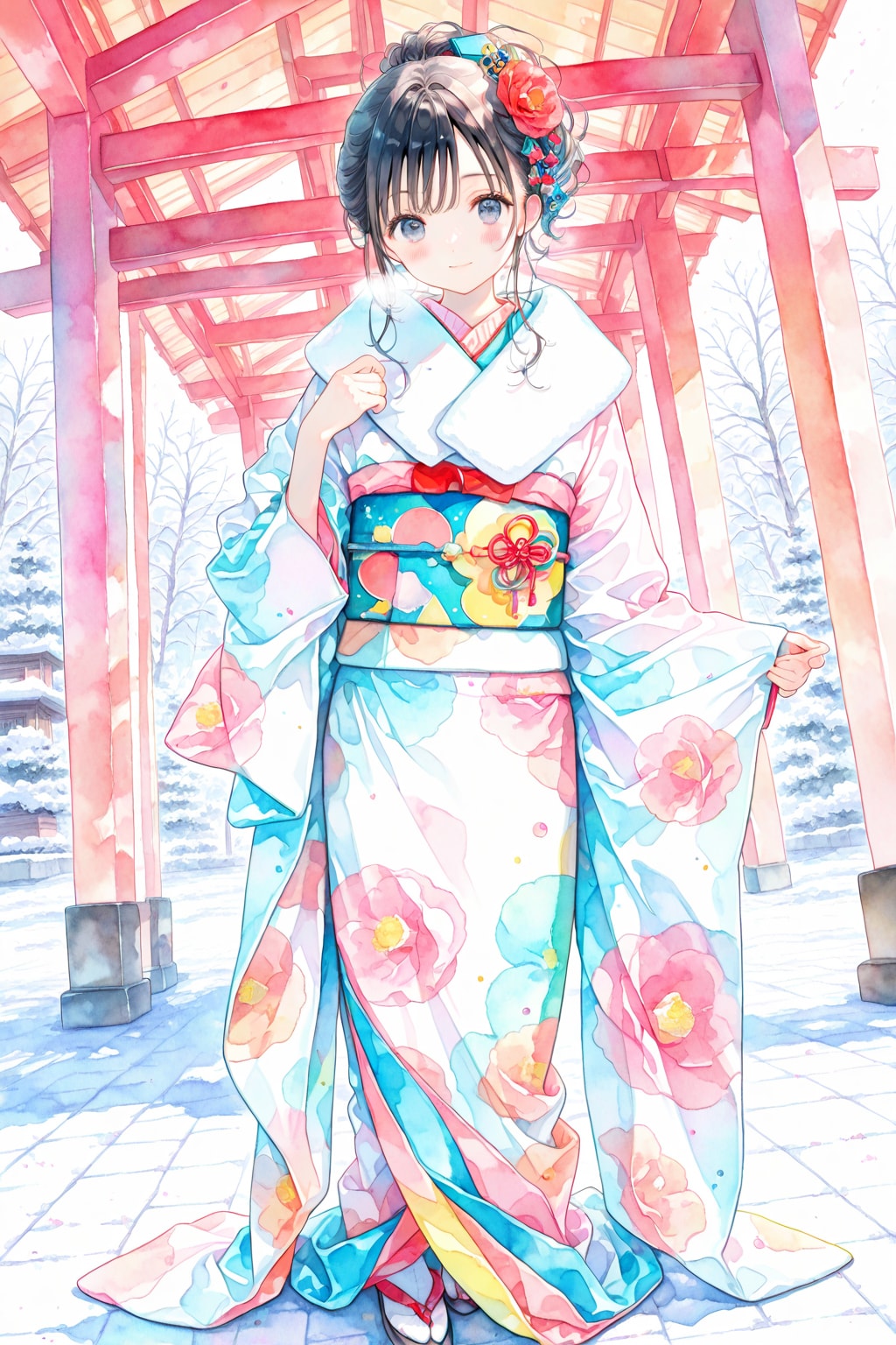 明けましておめでとうございます(3) | の人気AIイラスト・グラビア