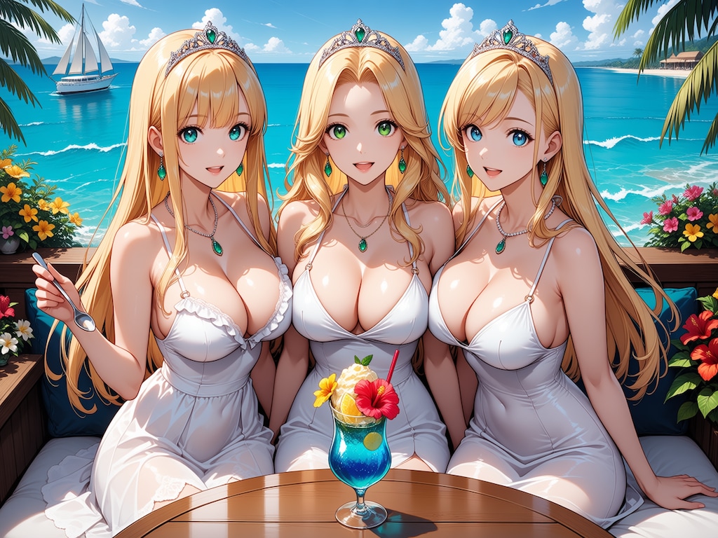 王女三姉妹の記念写真
