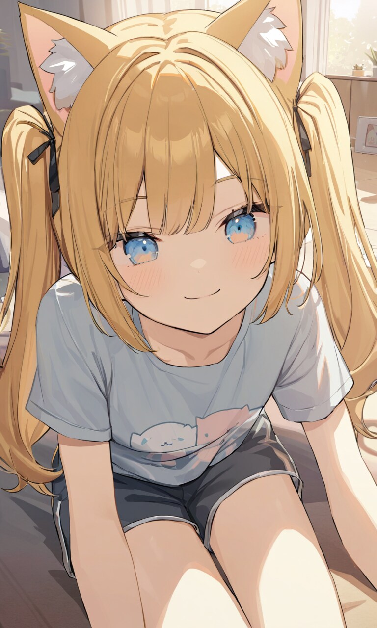 こるり「起きてお姉ちゃん」まや「徹夜明けに変なことするな」 | の人気AIイラスト・グラビア