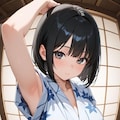 巨乳ちゃんの着崩れ浴衣、腋見せ！ 2枚目