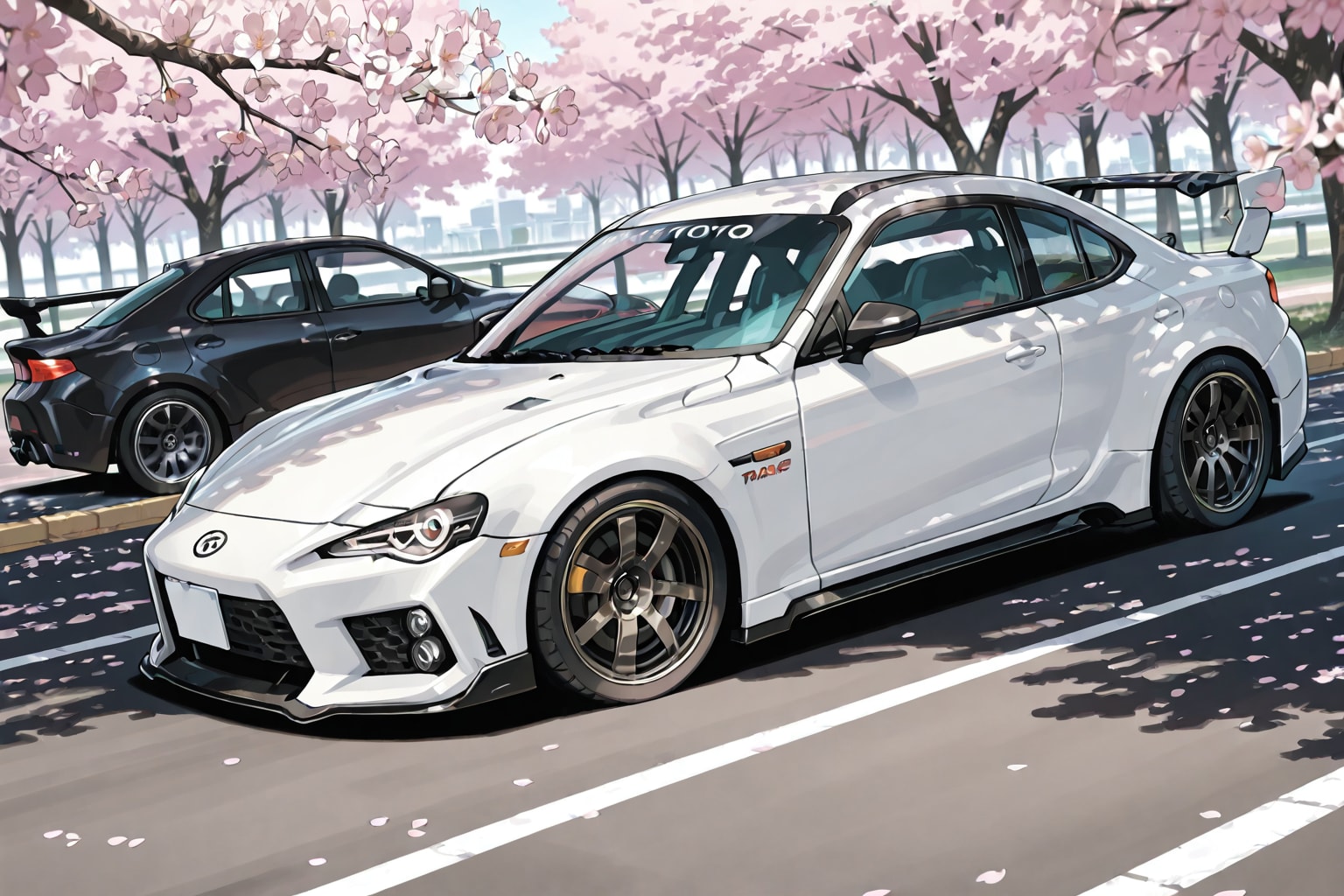 🚗桜と86 | の人気AIイラスト・グラビア