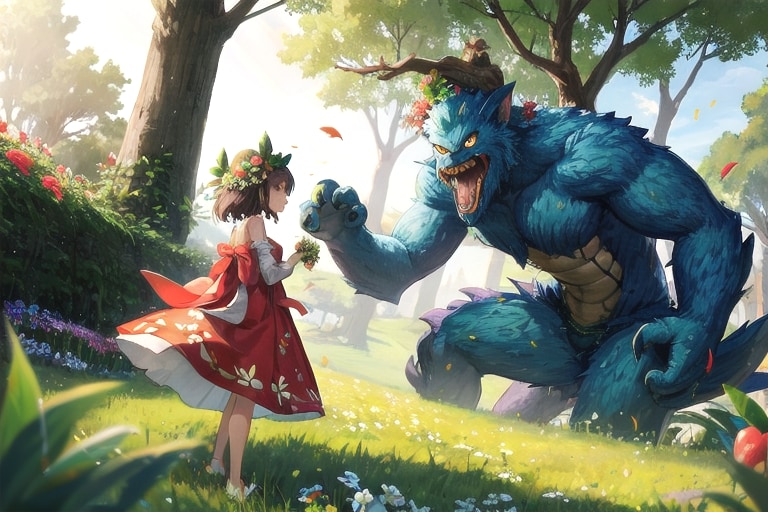 ビッグフットとドリアード | の人気AIイラスト・グラビア