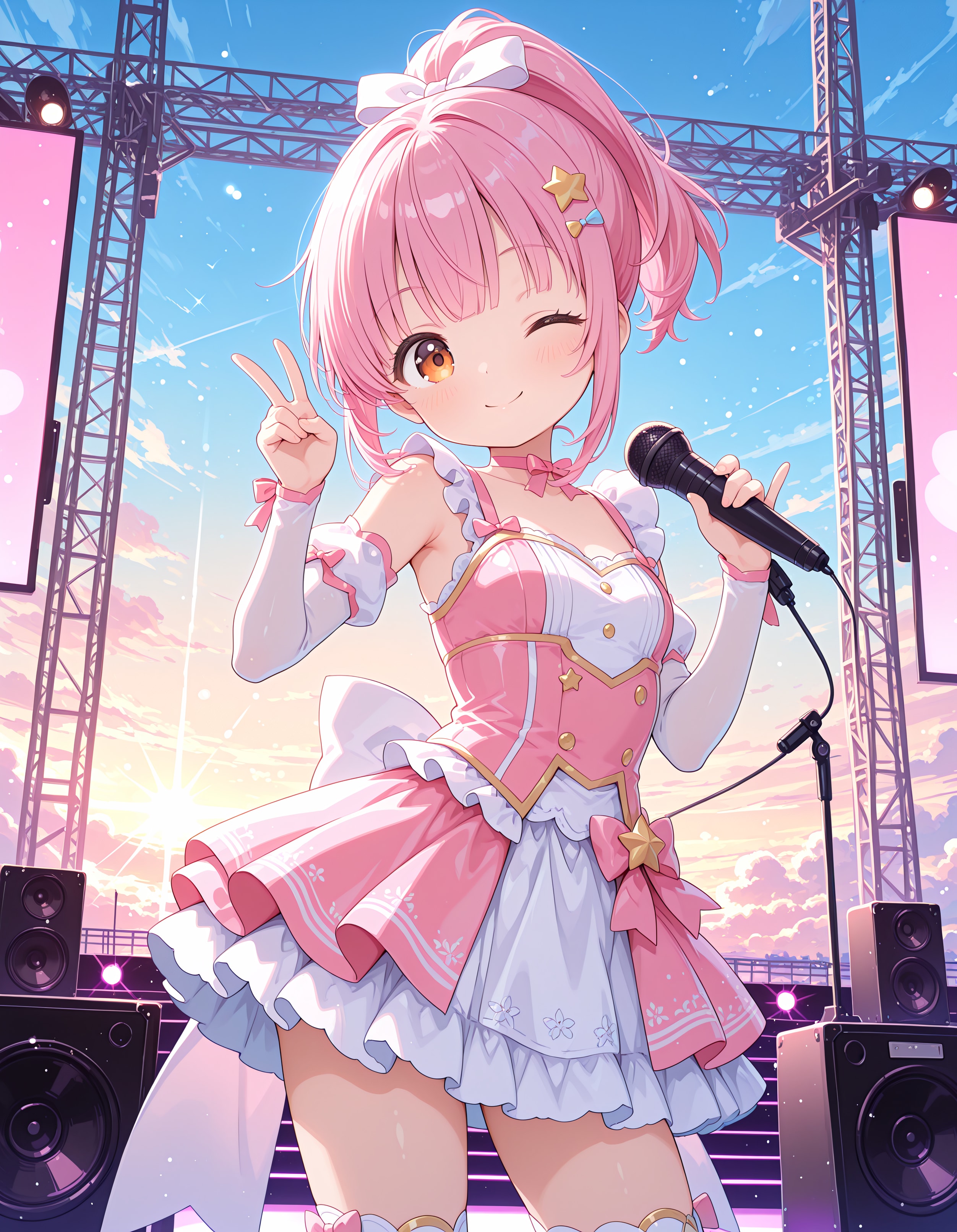 サンセットの野外ライブ