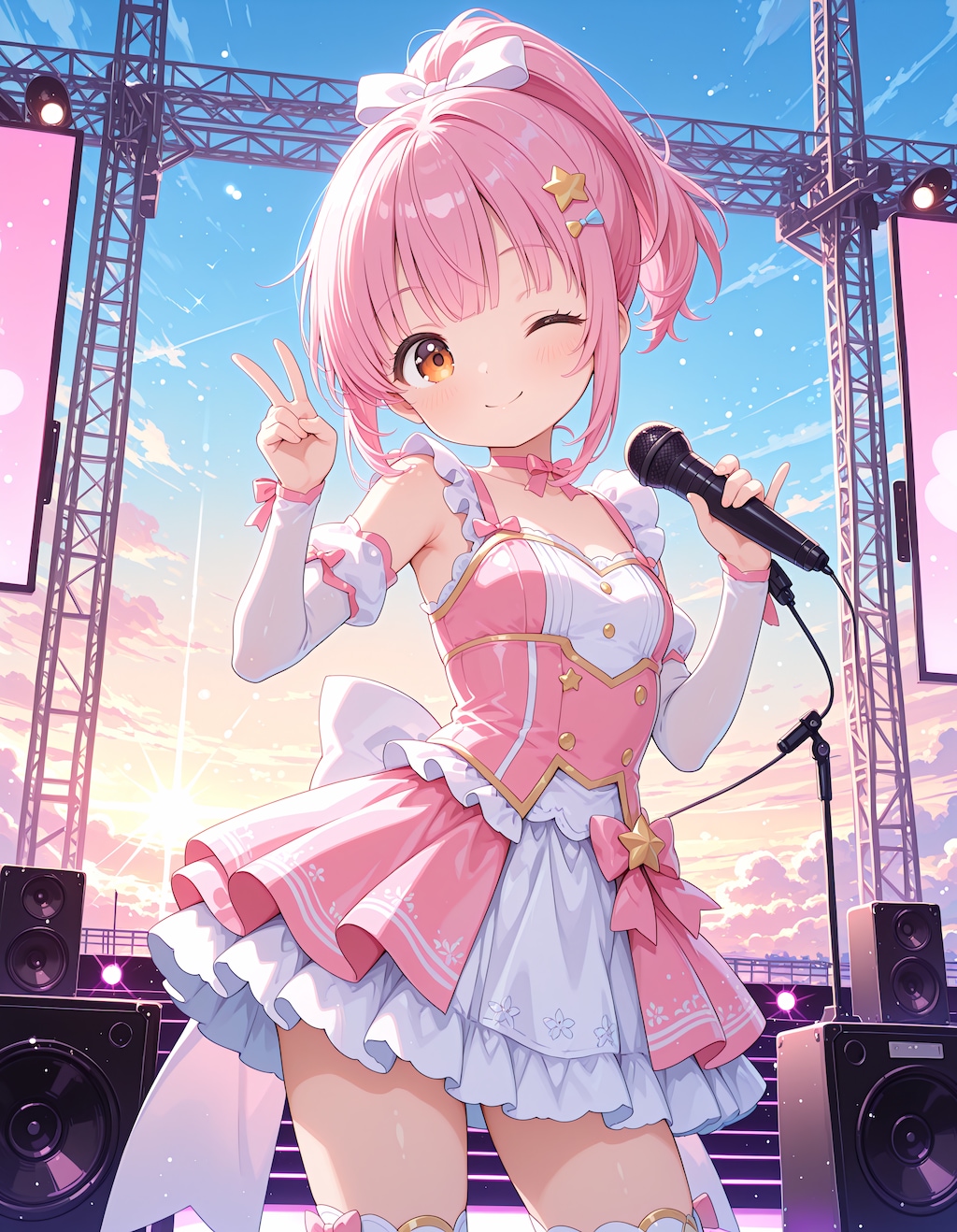 サンセットの野外ライブ