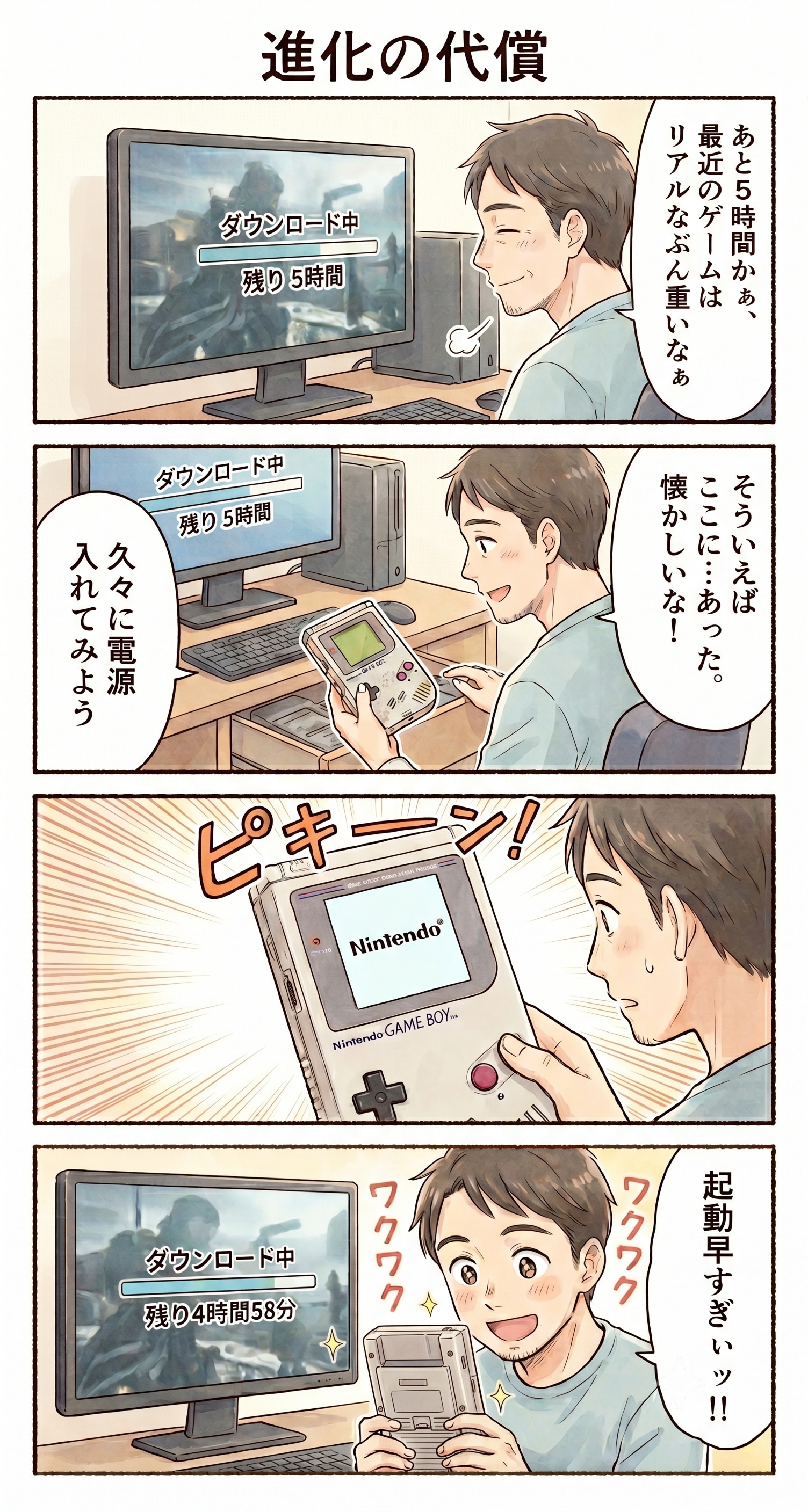 #16 ゆる日常4コマ「進化の代償」 | の人気AIイラスト・グラビア