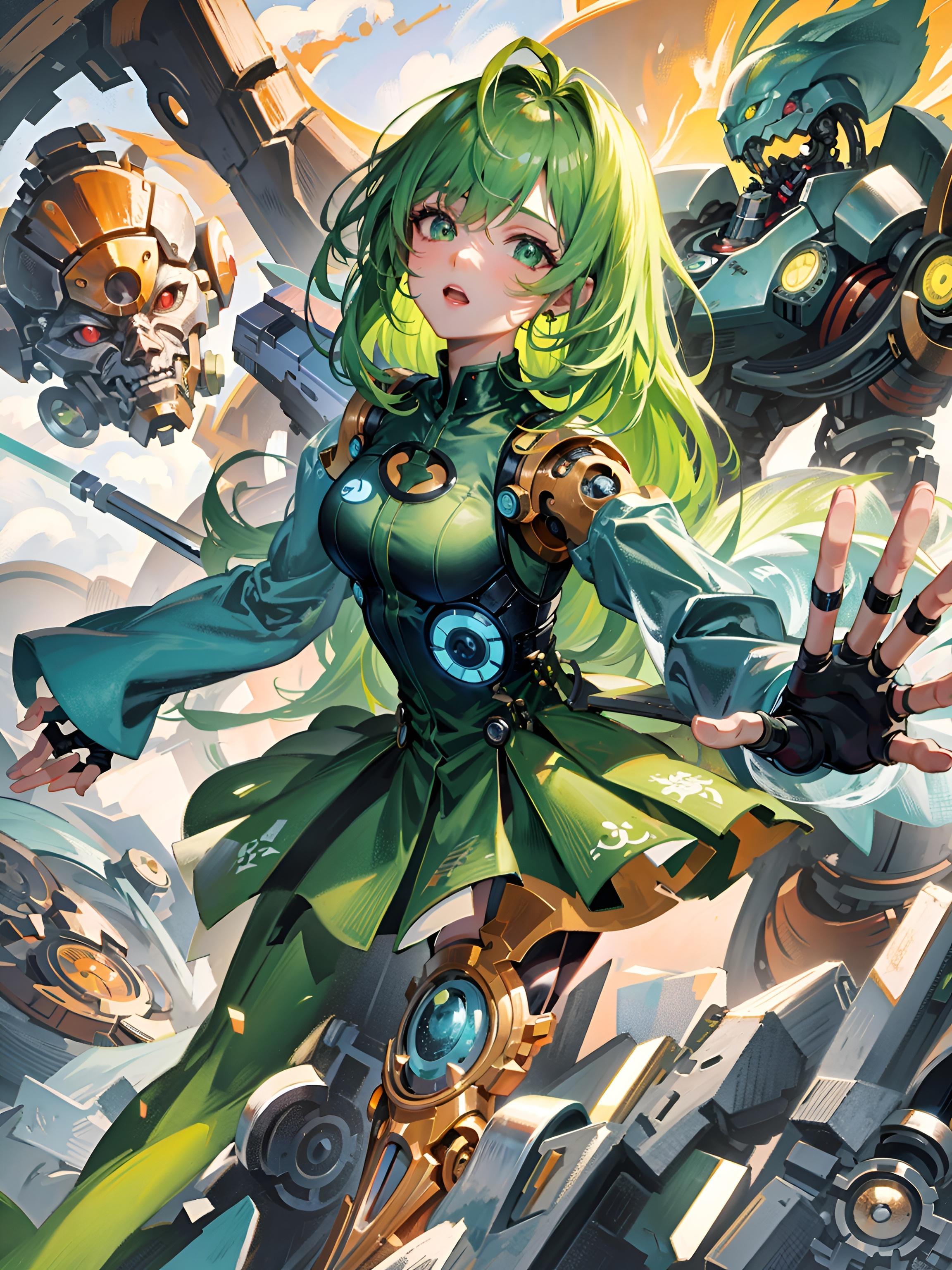 緑髪ロボ子2