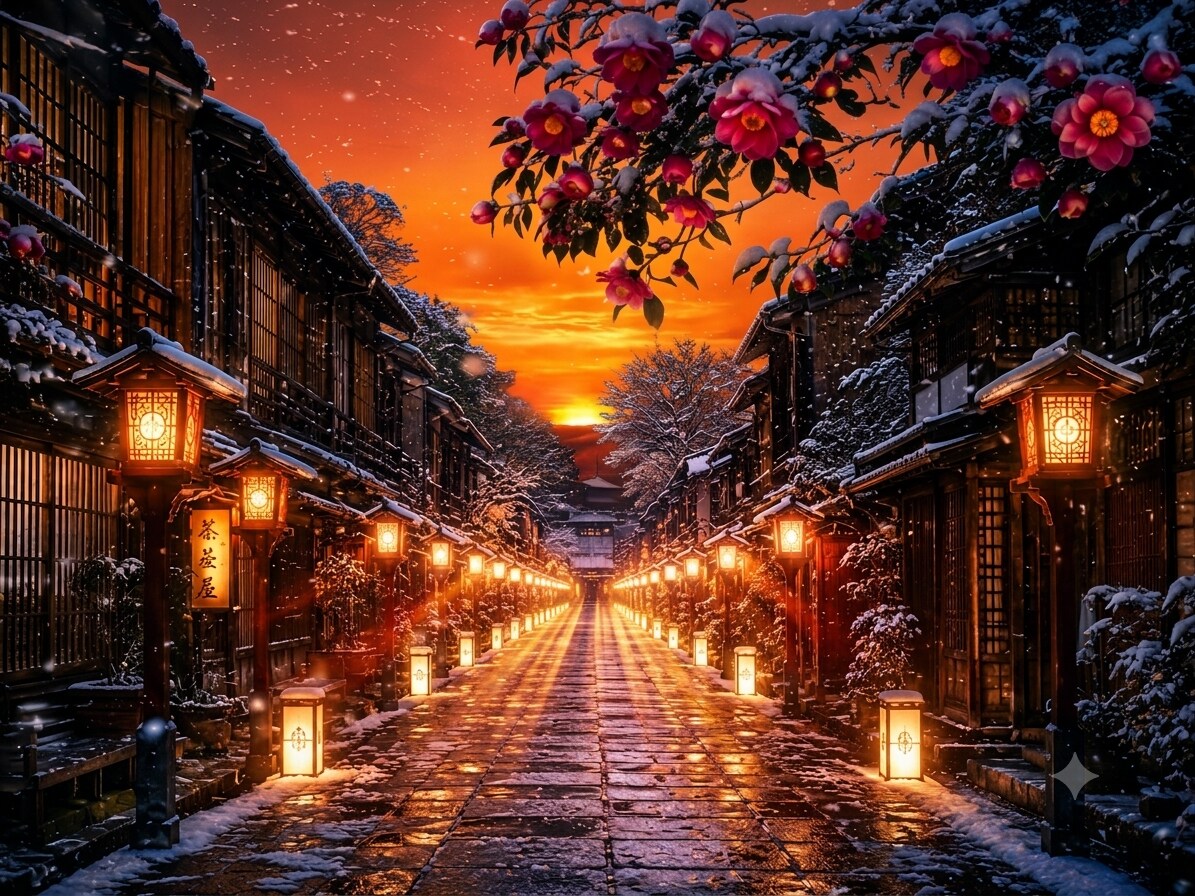 茶屋街の冬