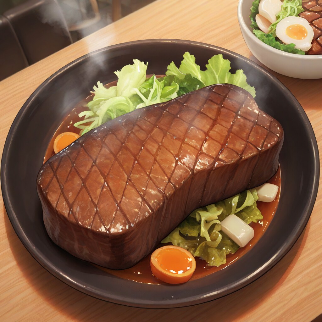 ステーキとサラダのセット