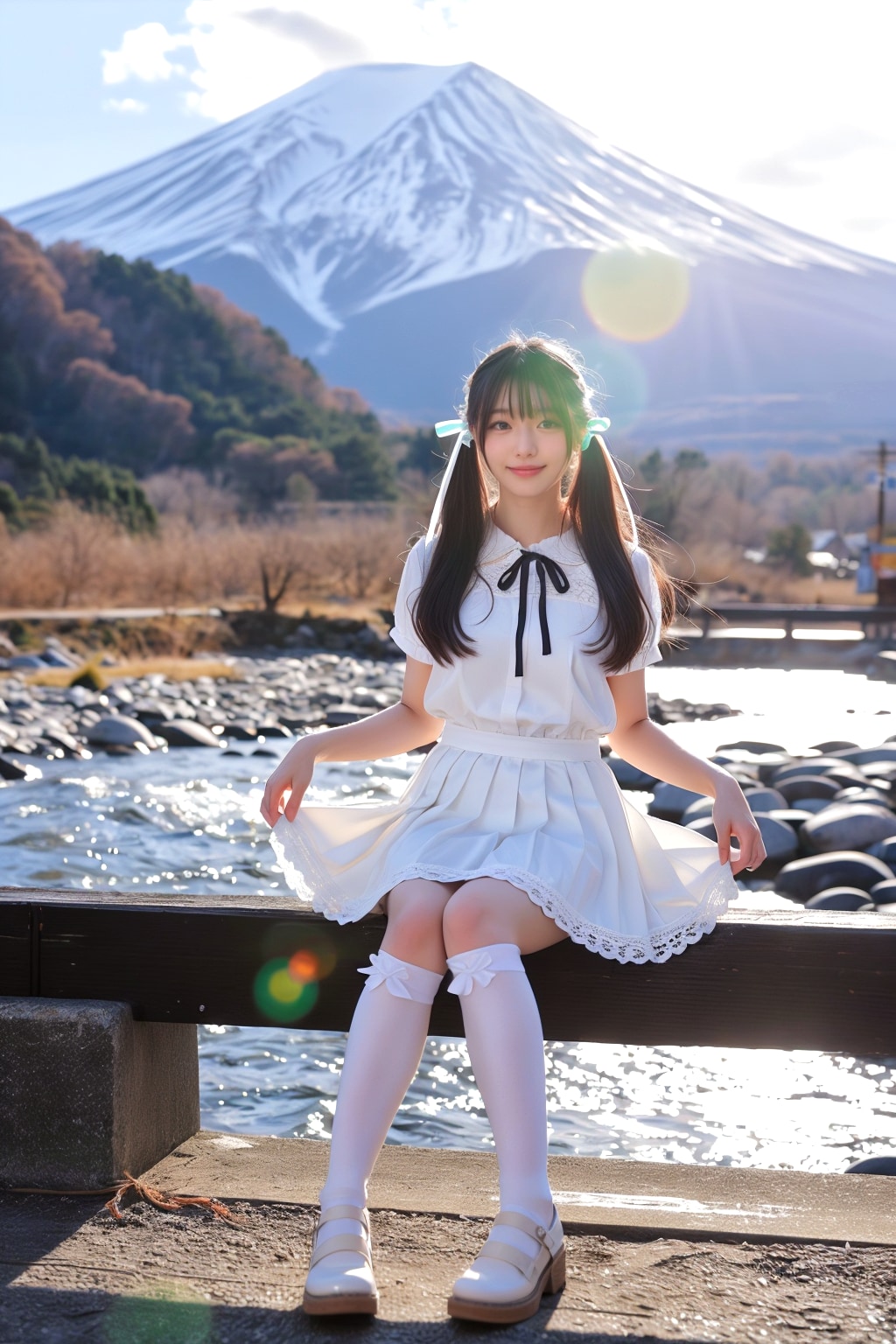 Girly Fashion at Mount Fuji | の人気AIイラスト・グラビア