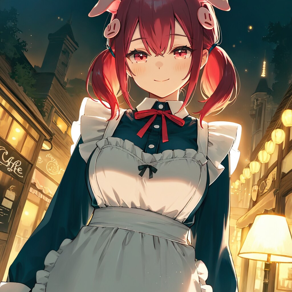 夜の締めくくりブタフォト