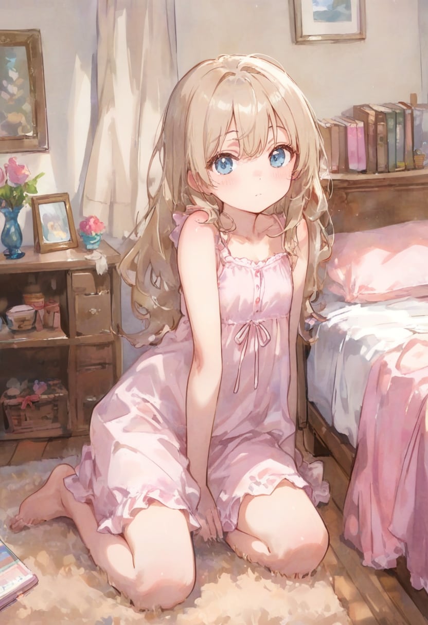 少女の部屋(水彩タッチ)(88)
