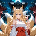 九尾の狐巫女少女 10枚目