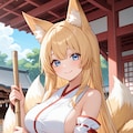 九尾の狐巫女少女 3枚目