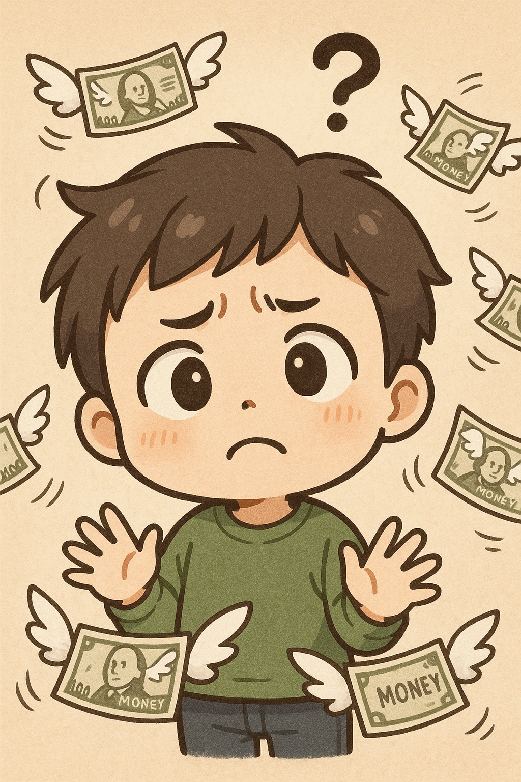 お金ひらひら～