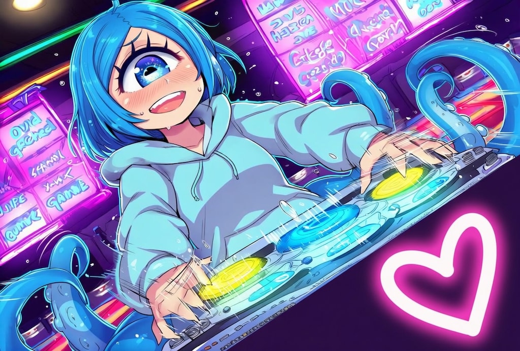 単眼スキュラ　音ゲーで遊んでる