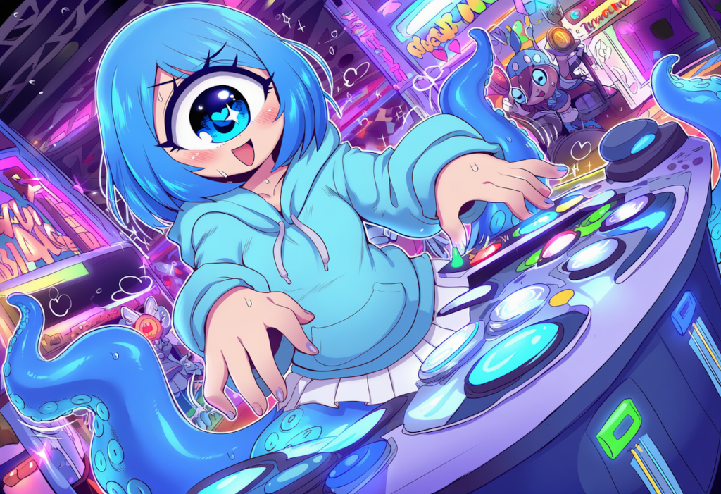 単眼スキュラ　音ゲーで遊んでる