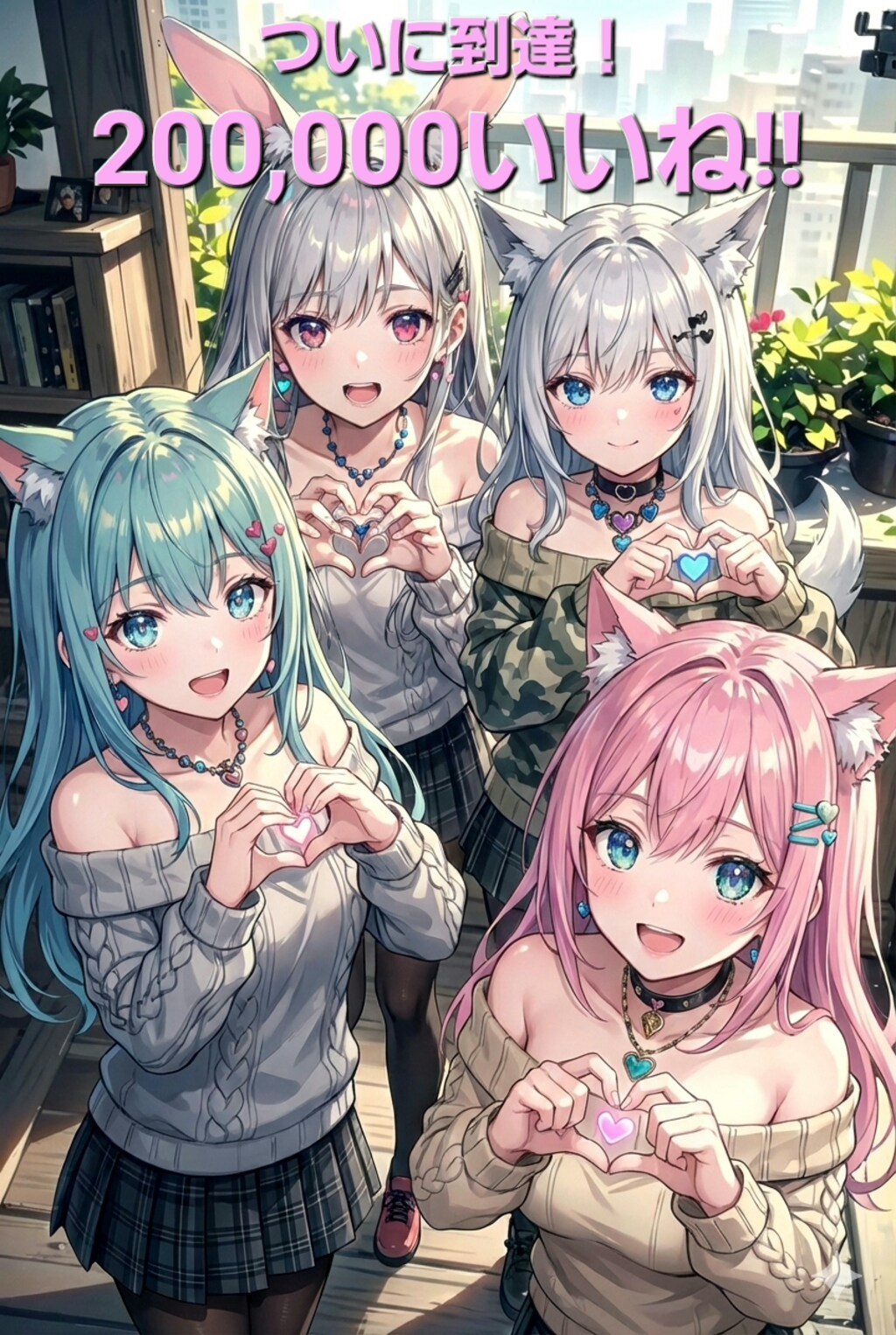 ㊗️ついに到達！200,000いいね✨マルチビタミンワールドキャラ大集合🐱🐰🐺🐱