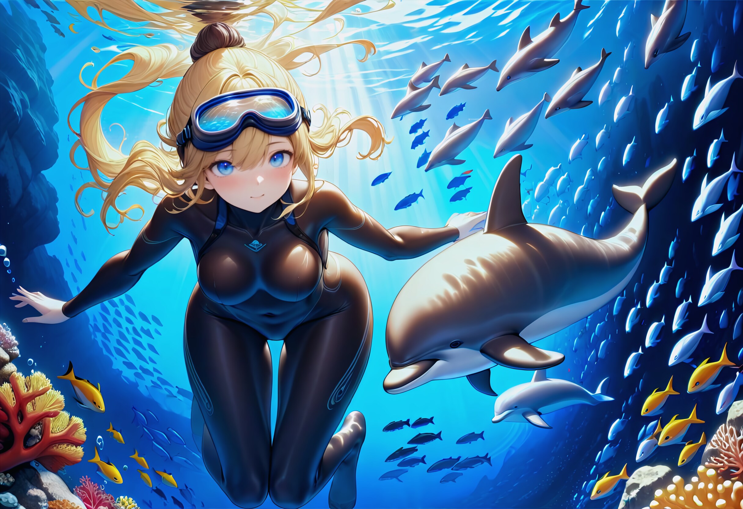 Dolphinと泳げる海があると聞いて！