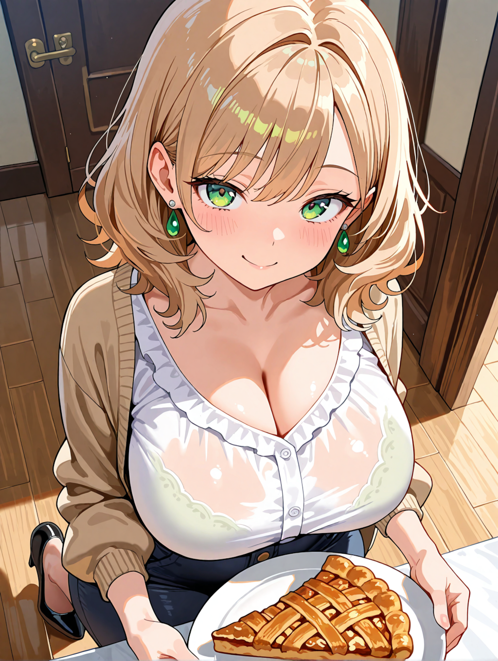 お！アップル”パイ”食べたのね🤤