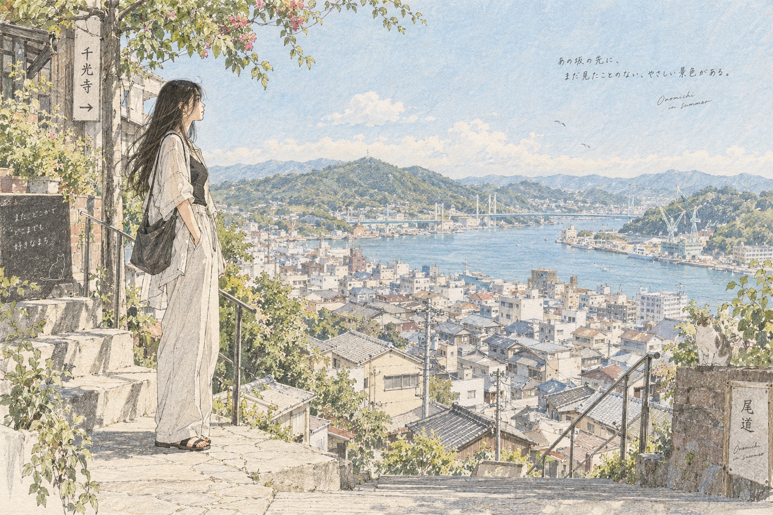海の見える街124 | の人気AIイラスト・グラビア