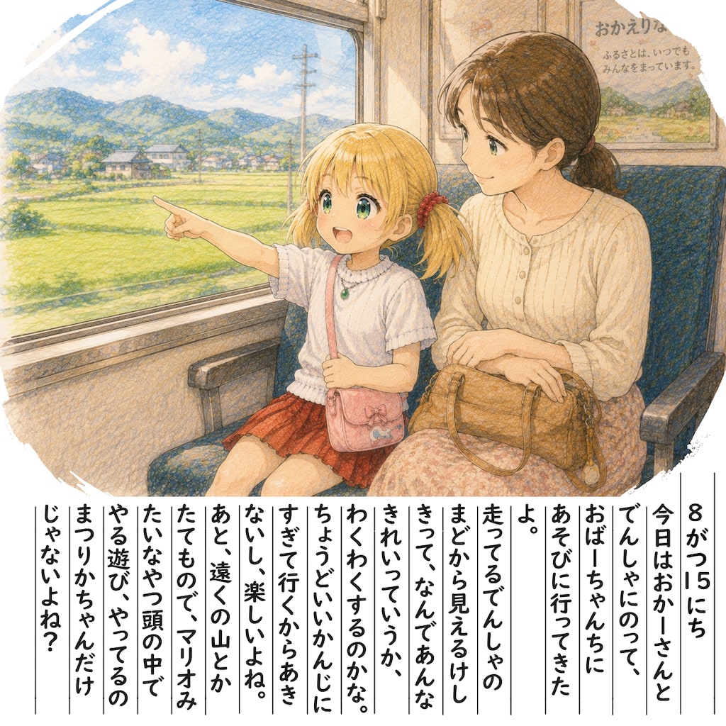 【絵日記】でんしゃでごーごー！
