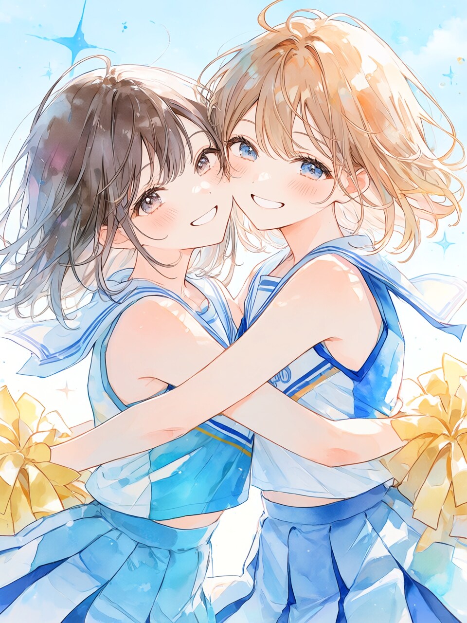 【青空のエール、弾ける笑顔】 | の人気AIイラスト・グラビア