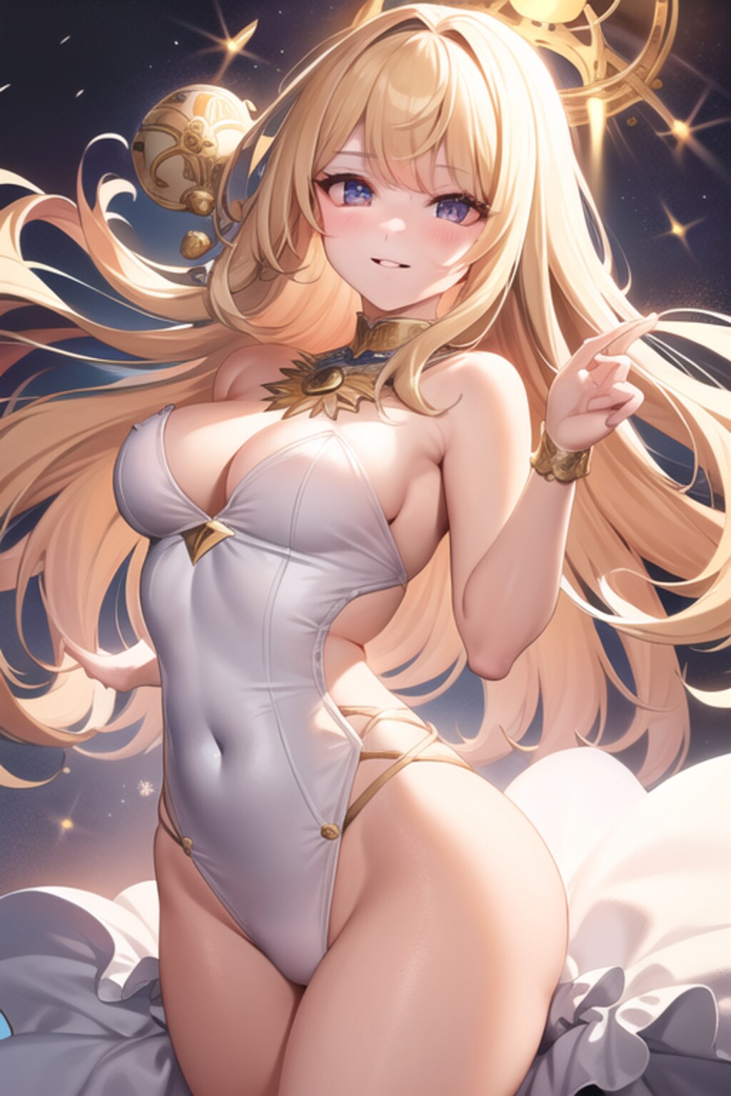 踊りに興じる金色の髪の少女