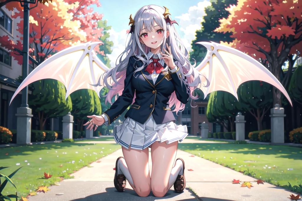 膝立ちブレザー