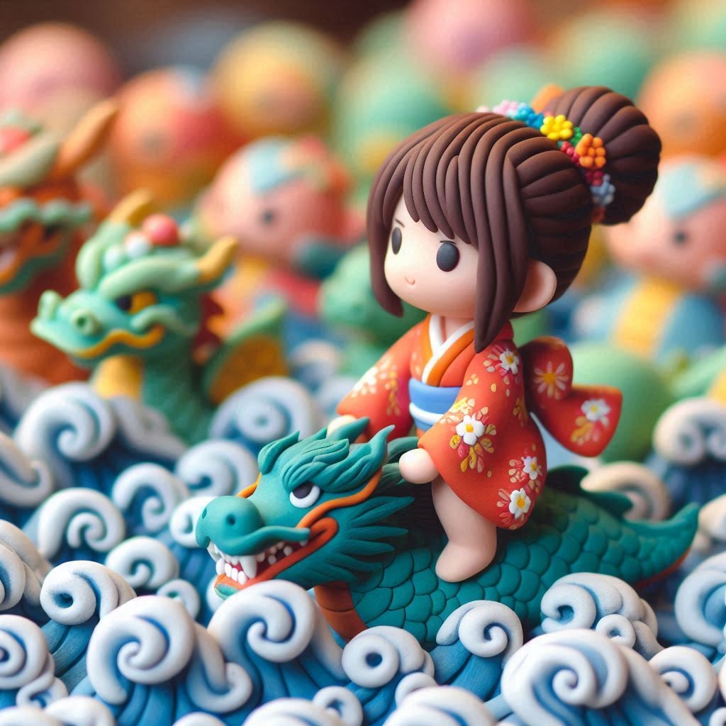 龍に乗る女の子