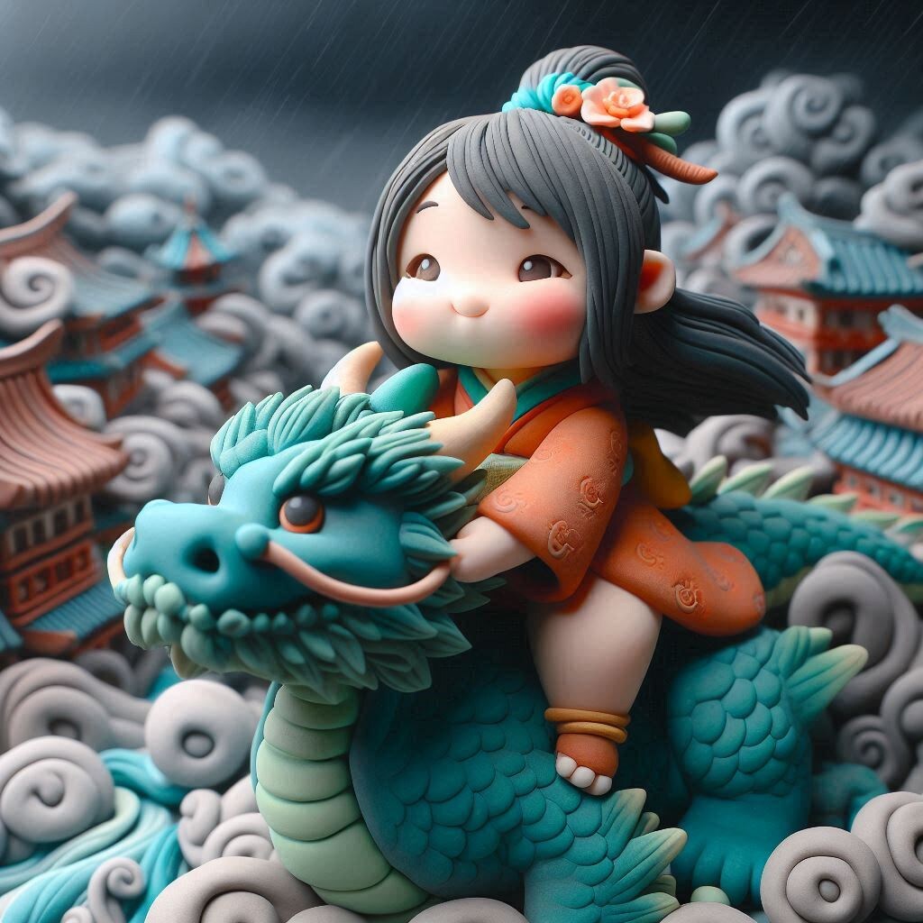 龍に乗る女の子