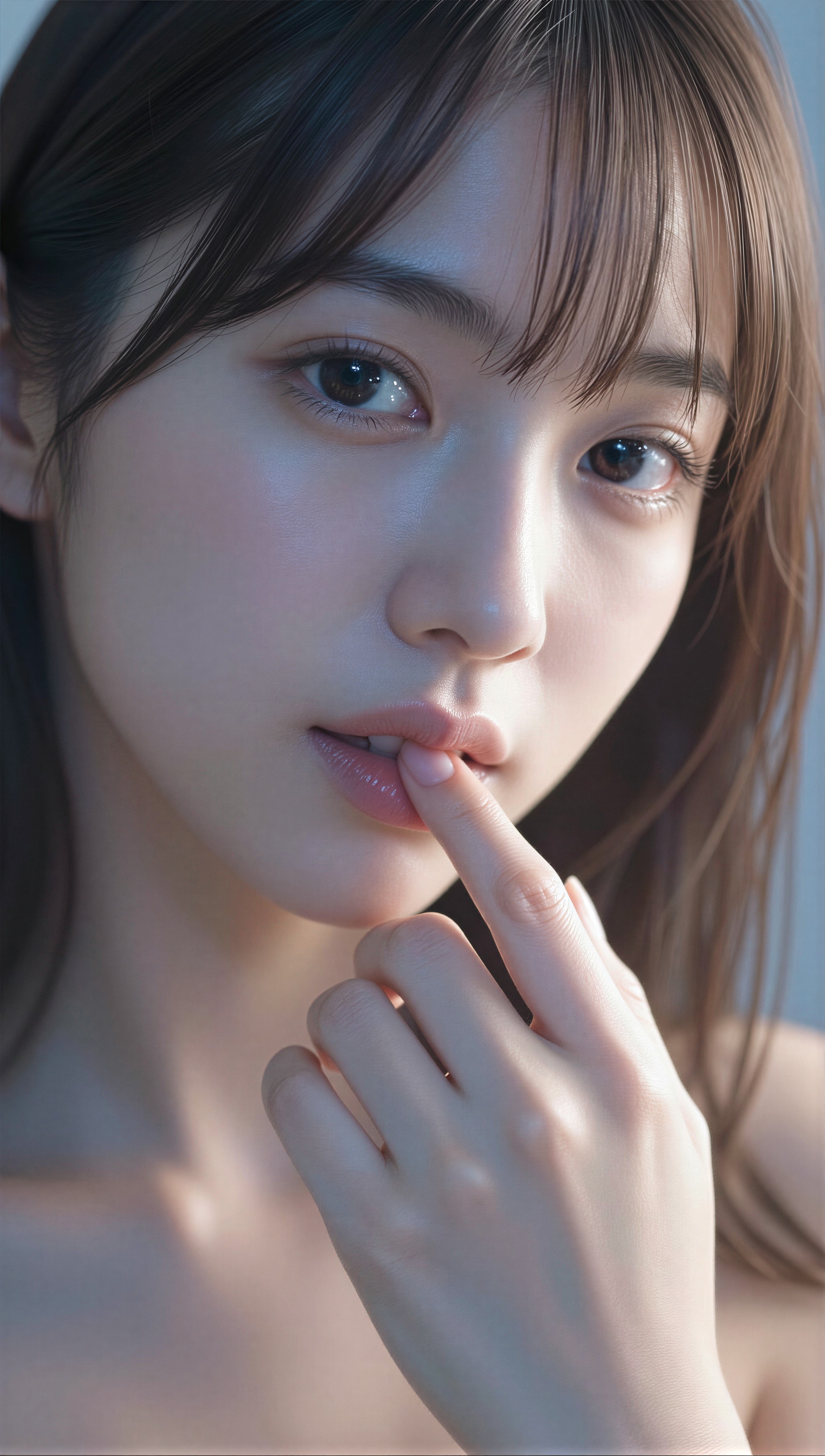 唇に触れる指先