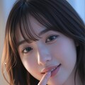 唇に触れる指先 2枚目