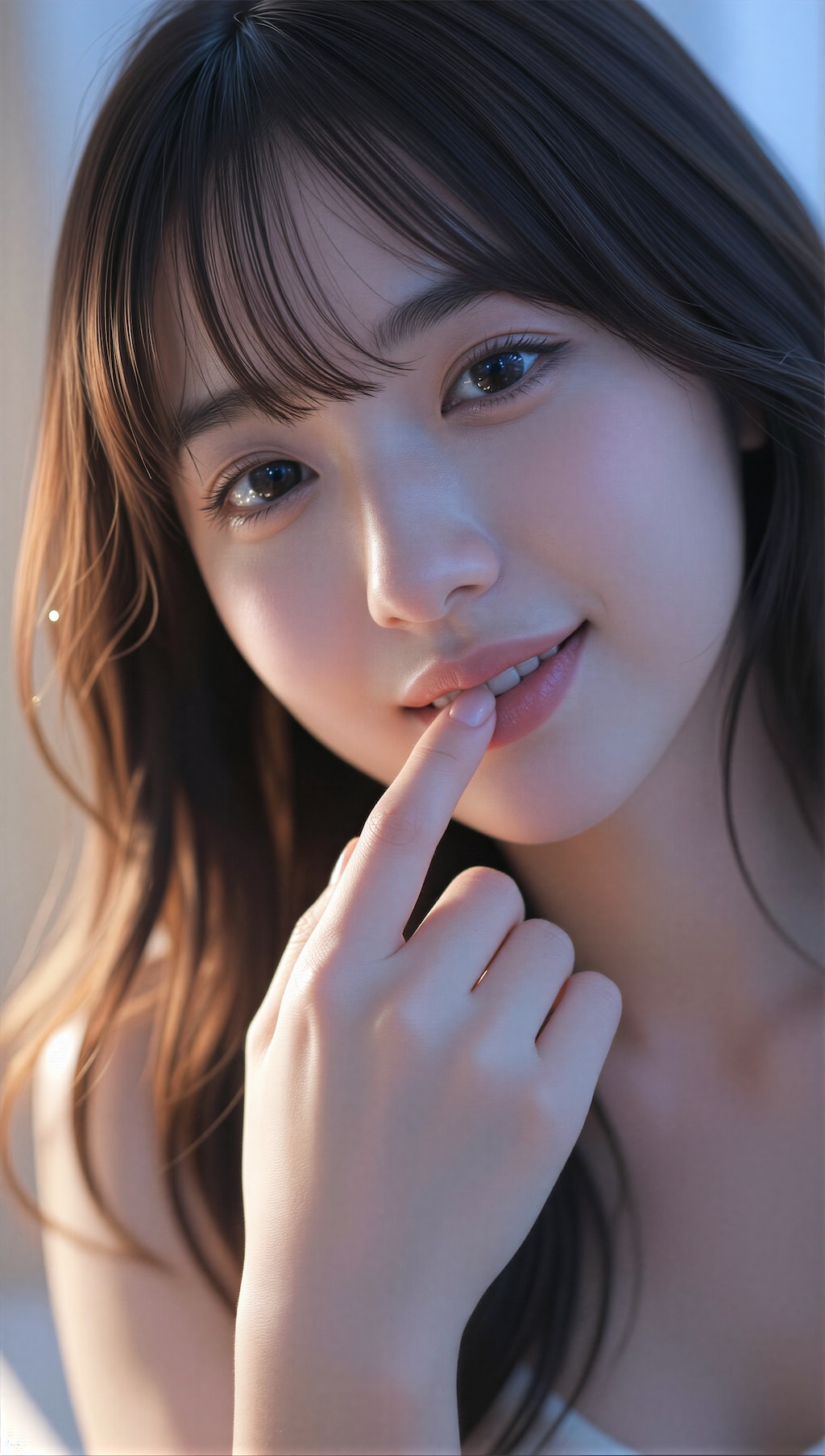 唇に触れる指先