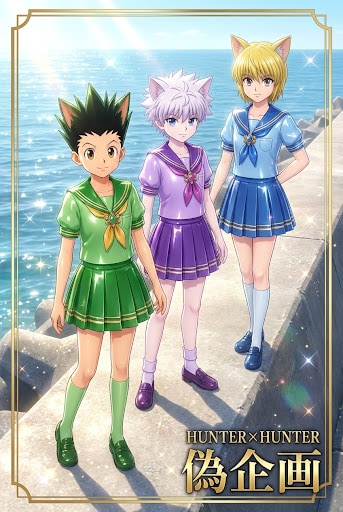 ハンターハンター　セーラー服 | の人気AIイラスト・グラビア