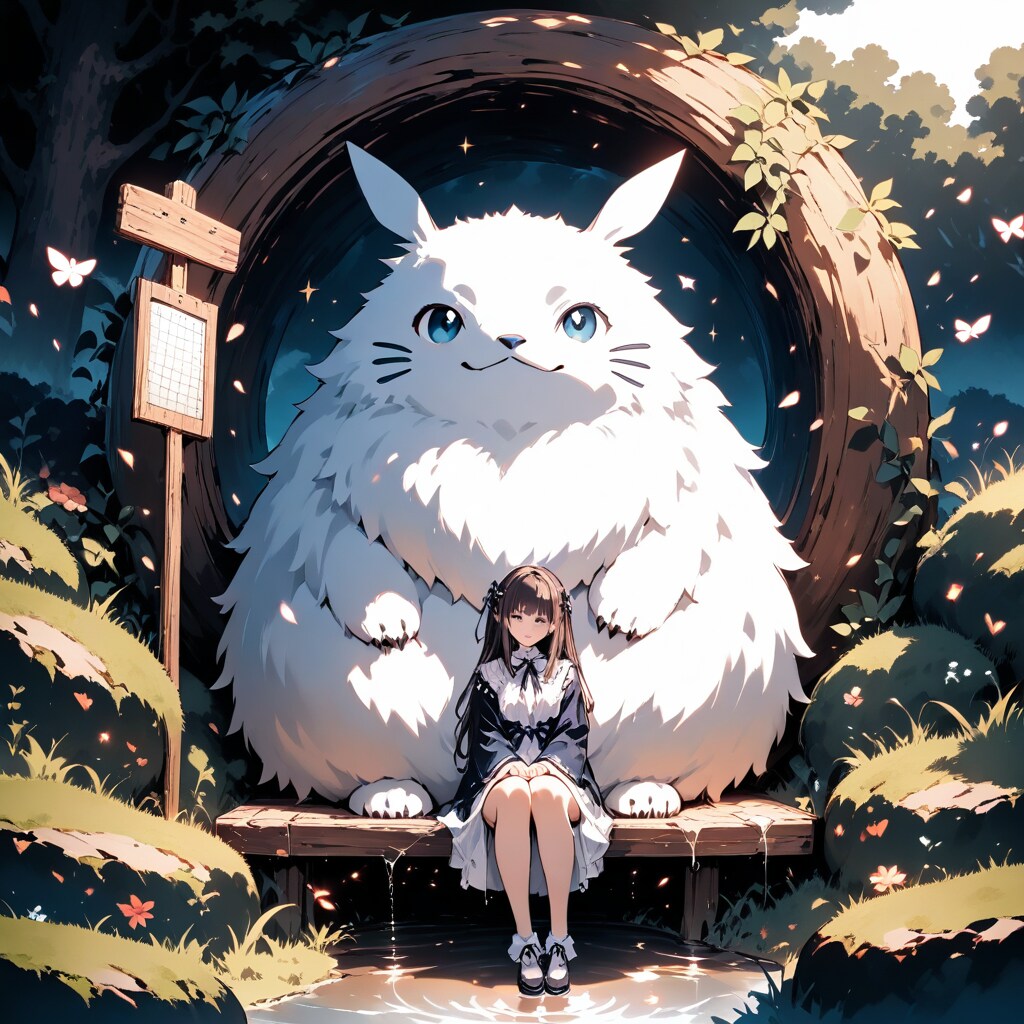 巨大な白いモフモフ生物