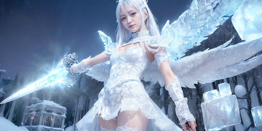 氷のエンジェルナイト_戦闘中