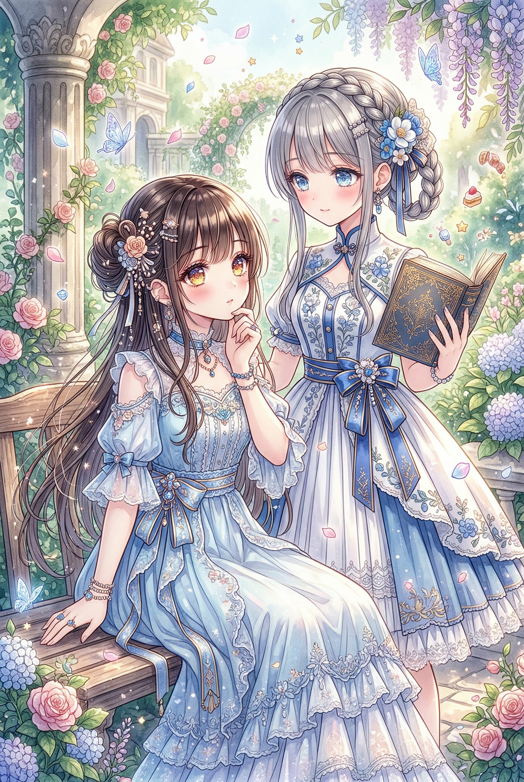 蒼風に囁く庭の詩 | の人気AIイラスト・グラビア