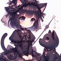 黒猫ちゃんと黒犬くん 2枚目
