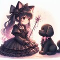 黒猫ちゃんと黒犬くん 5枚目