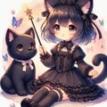 黒猫ちゃんと黒犬くん 11枚目