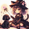 黒猫ちゃんと黒犬くん 4枚目