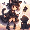 黒猫ちゃんと黒犬くん 10枚目