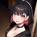 黒パーカー地雷系少女 3枚目
