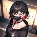 黒パーカー地雷系少女 2枚目
