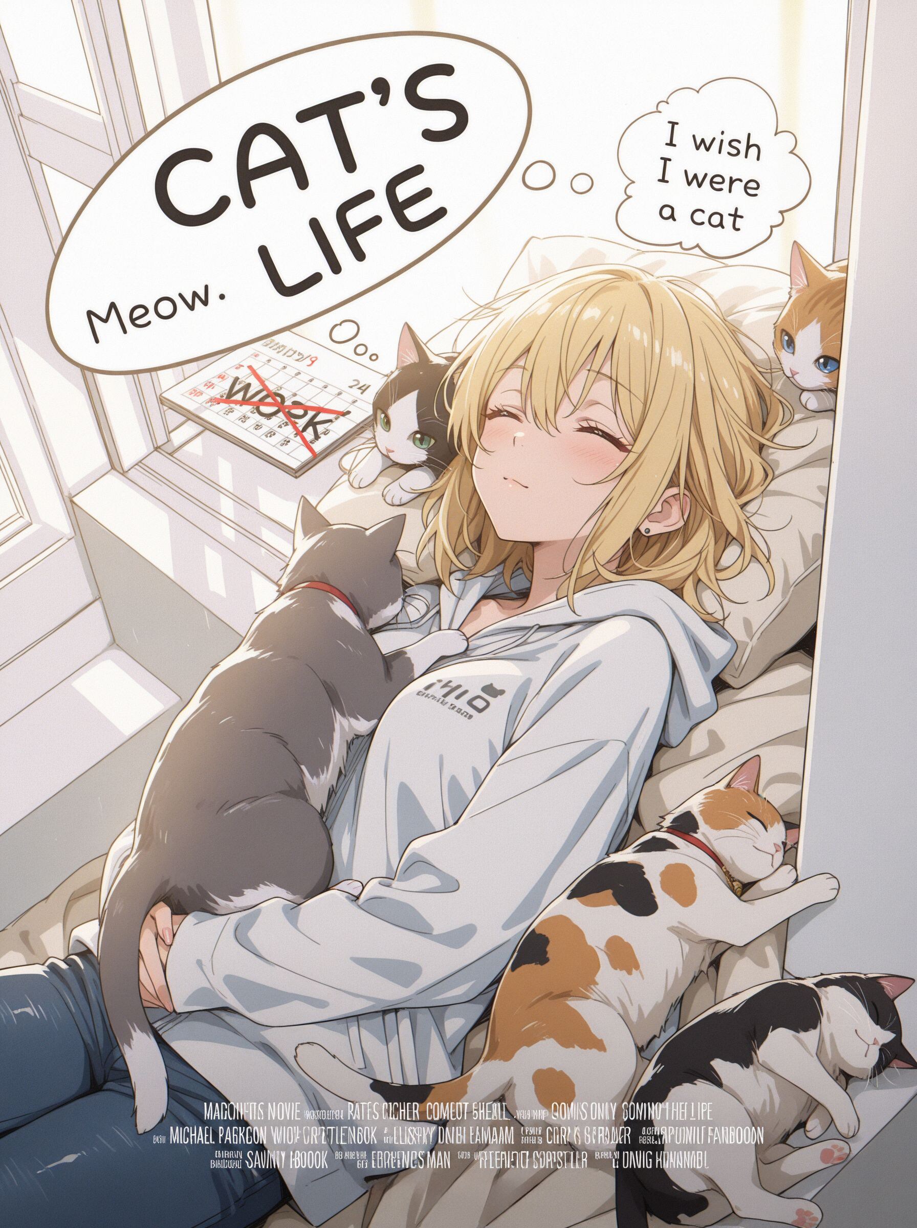 働かずに猫になりたい